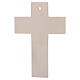 Resin wall cross with engraved background and white Christ, 14x10 in s3