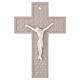 Resin Cross with Engraved Background and White Christ, 34x23 cm s1