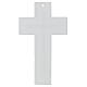 Cruz vidrio blanco purpurina oro Cristo detalles plateados 16x10 cm s3