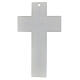 Croce bianca glitter argento vetro Murano 16x10 cm s3