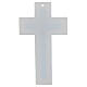 Crocifisso doppio bianco azzurro stilizzato vetro Murano 20x15 cm s3