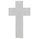 Crucifix blanc double paillettes argent 25x15 cm s3