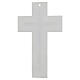 Wall cross of white and golden glass, metallic Christ, 13x8 in s3