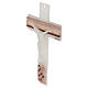 Plum pink cross Murano glass resin body 16 cm s2