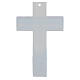 Glass cross with blue shades and silver body 25x15 cm s3