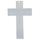 Glass crucifix with blue stripes, metallic body, 13x8 in s3