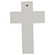 Light wood cross with modern white resin body of Christ, 10 in s3