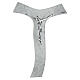 Tau da muro vetro glitter argento Cristo argento lucido 21x15 cm s1