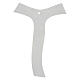 Croce Tau Cristo dorato glitter vetro bianco 26x18 cm s3