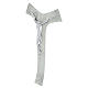 Croce Tau corpo Cristo argentato glitter 26x18 cm s2