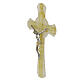 White Murano glass cross with golden glitter, 8x5 in s2