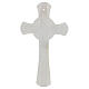 White Murano glass cross with golden glitter, 8x5 in s3