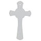 White and silver cross with central cicrcle, Murano glass and metal, 8x5 in s3
