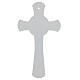 Wall crucifix with silver glitter, metal and Murano glass, 10x6 in s3