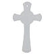 Glass cross with silver glitter and circle, silvery Christ, 13x8 in s3