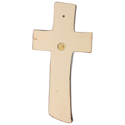Crucifijo Sagrada Familia madera pintada 5