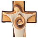 Crucifix Holy Family in painted wood s2