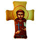 St. Francis of Assisi, fabric cross, 5.5x4 in s1