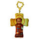 Stoffkreuz mit Rosenkranzdekade San Francesco 10x5 cm s1