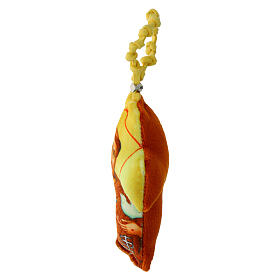 Croce decina San Francesco tessuto 10x5 cm