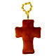 Croce decina San Francesco tessuto 10x5 cm s3