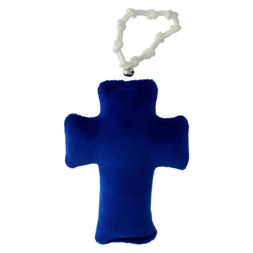 Confirmation Decade Rosary with Fabric Dove Cross, 10x5 cm 2