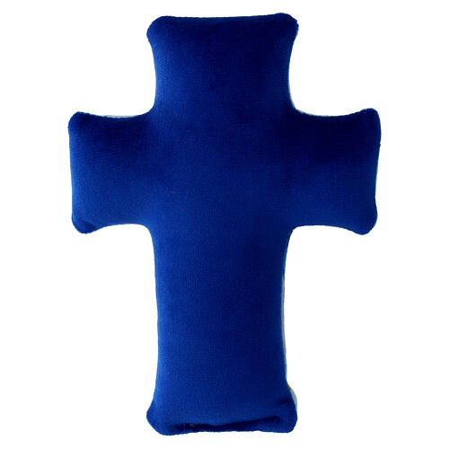 Miraculous Mary cross-shaped pillow, 14x10 cm 3