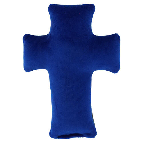 Croce cuscino Maria che scioglie e nodi 14x10 cm 3