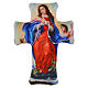 Croce cuscino Maria che scioglie e nodi 14x10 cm s1