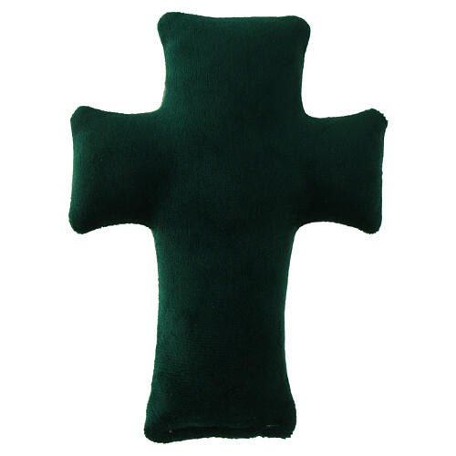 Croce Divina misericordia in tessuto 14x10 cm 3