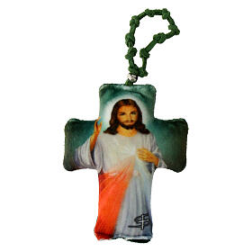 Rosario decena Divina Misericordia en tela 10x5 cm