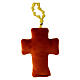 Rosario decina Sacra Famiglia croce tessuto 10x5 cm s3