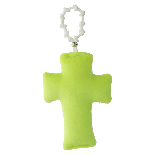 Jesus with children, fabric single decade rosary with 4x2-inch cross 3