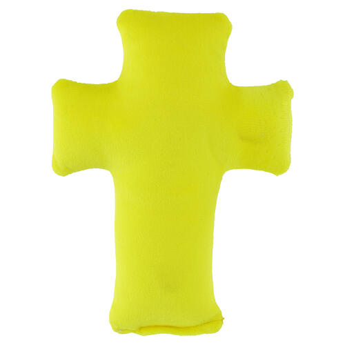 Angelo custode croce in tessuto 14x10 cm 3