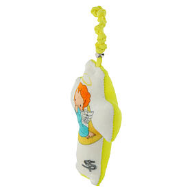 Guardian Angel, fabric single decade rosary, 4x2 in