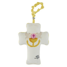 Soft First Communion single decade rosary with cross, 4x2 in