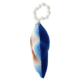 Decina madonna Medjugorje croce tessuto 10x5 cm
