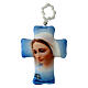 Decina madonna Medjugorje croce tessuto 10x5 cm s1