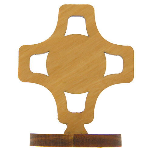 Jubiläums-Tischkreuz Klarissenkloster Albano Laziale aus Olivenholz 3