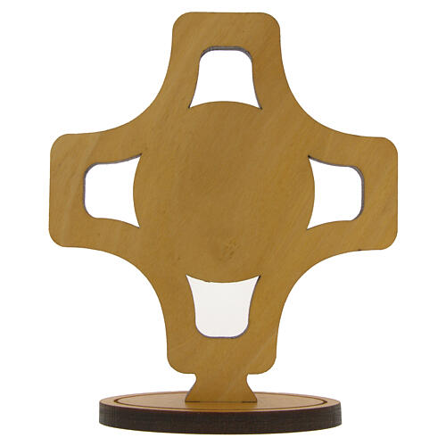 Jubilee Cross with stand 12x10 olive wood Clarisse Monastery Albano Laziale 3