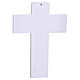 Cruz 14x10 cm branco com decoração grega dourada corpo estilizado s3