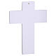 White cross with Greek pattern and stylised silver body, 5.5x4 in s3