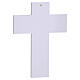 Cruz blanca decoración griega cuerpo estilizado dorado 14x10 cm s3