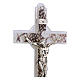 Wall anchor-shaped crucifix, glass with net pattern and metal body, 6x3 in s2