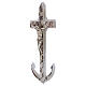 Crucifijo de pared vidrio ancla decoración red cuerpo metal 16x8 cm s3