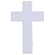 Cruz Árbol de la Vida vidrio blanco purpurina y cuerpo plateado 16x10 cm s4