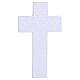 Double glass cross with floral pattern, modern silver body, 6x3.5 in s4