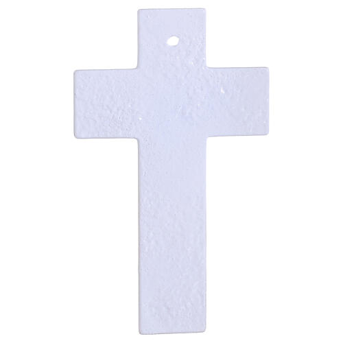 Double cross, 6x4 in, decorated Murano glass with silver body 4