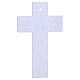 Cruz doble 16x10 cm vidrio de Murano decorada cuerpo plateado s4