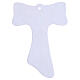 Cruz Tau 16x12 cm vidrio blanco purpurina y cuerpo dorados s4